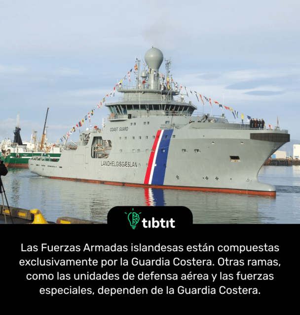 Las Fuerzas Armadas islandesas están compuestas exclusivamente por la Guardia Costera. Otras ramas, como las unidades de defensa aérea y las fuerzas especiales, dependen de la Guardia Costera.