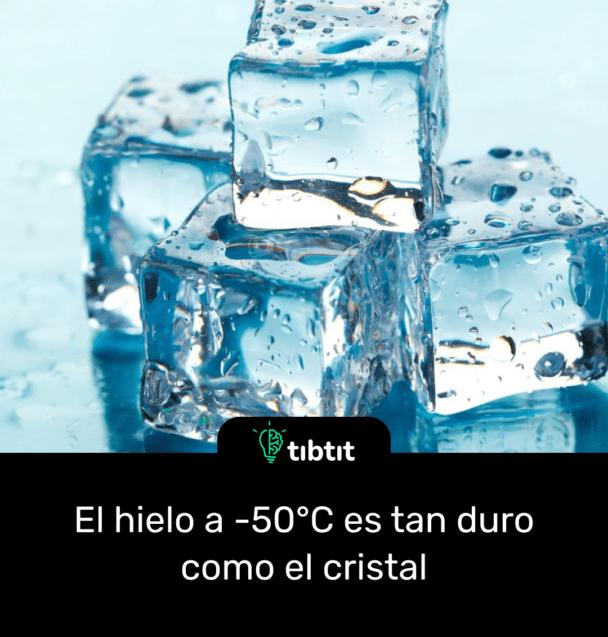El hielo a -50°C es tan duro como el cristal