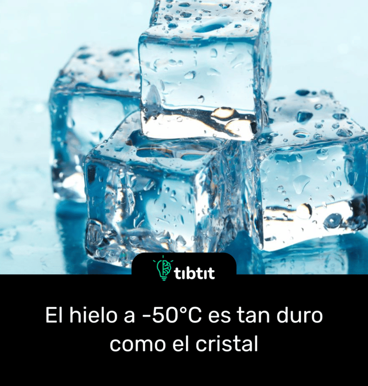 El hielo a -50°C es tan duro como el cristal