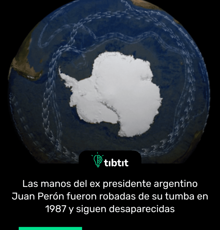 La Corriente Circumpolar Antártica, que fluye en el sentido de las agujas del reloj alrededor de la Antártida, es la mayor corriente oceánica del mundo.