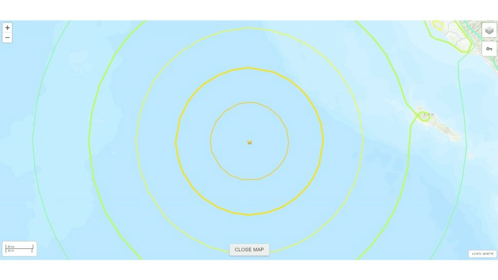 Incluso India y Australia sintieron los efectos de este terremoto. (Crédito de la imagen: USGS)