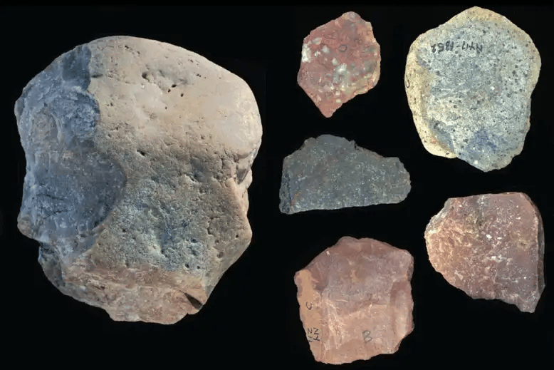 Herramientas de piedra del antiguo olduvayense de Nyayanga, Kenia. TW Plummer, JS Oliver y E. METRO. Finestone, Proyecto de Paleoantropología de la Península Homa