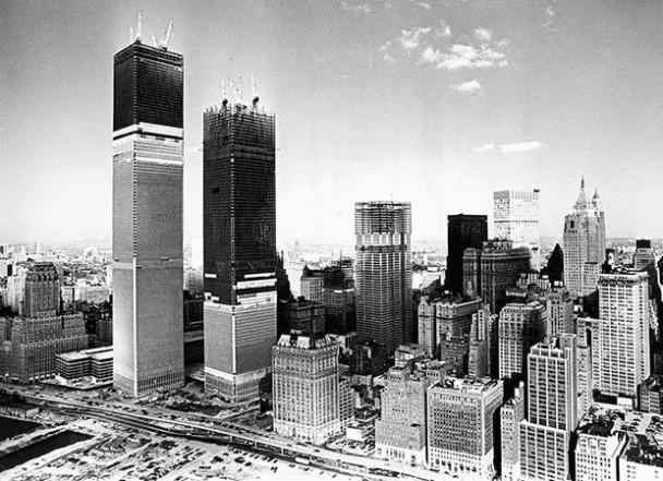 Horizonte de Nueva York, principios de la década de 1970.