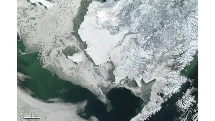 Foto aérea de las islas Rat, Alaska. (Crédito de la imagen: NASA)