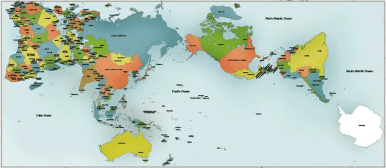 Mapa del mundo exactamente proporcional