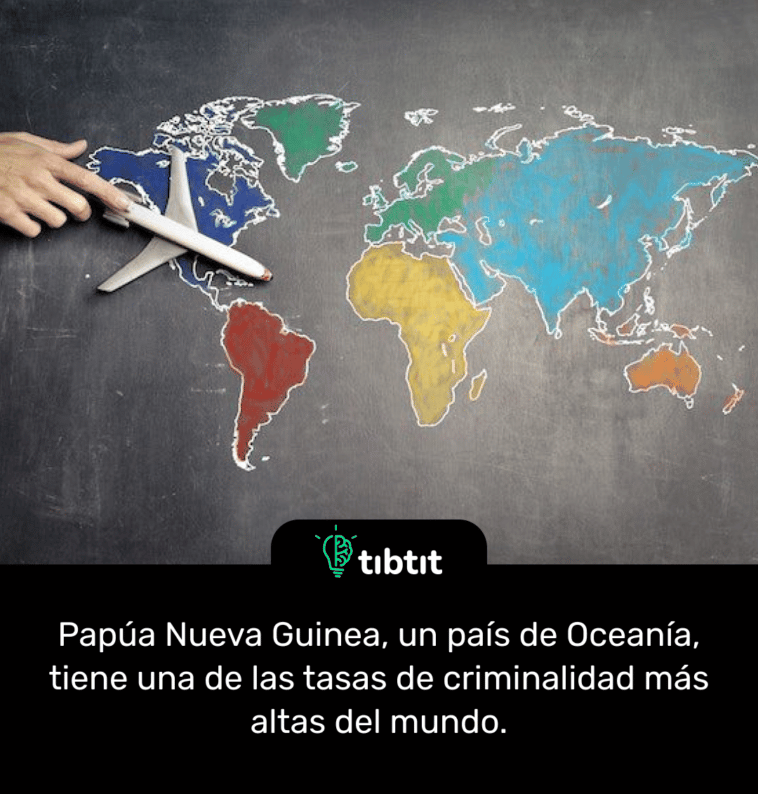 Papúa Nueva Guinea, un país de Oceanía, tiene una de las tasas de criminalidad más altas del mundo.