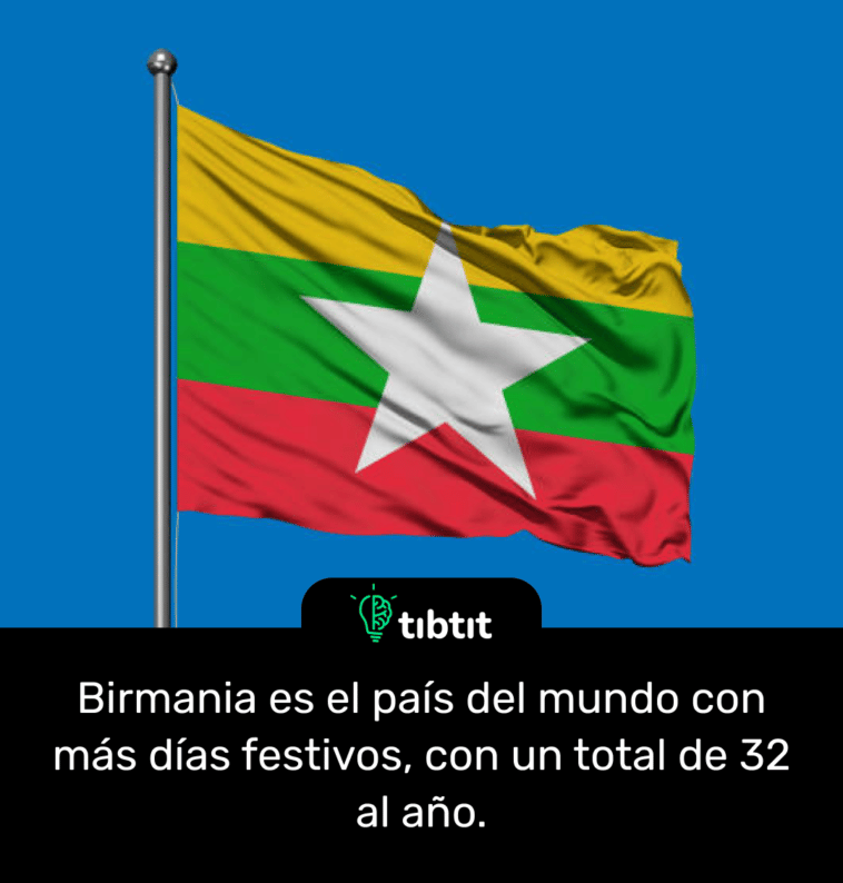 Birmania es el país del mundo con más días festivos, con un total de 32 al año.