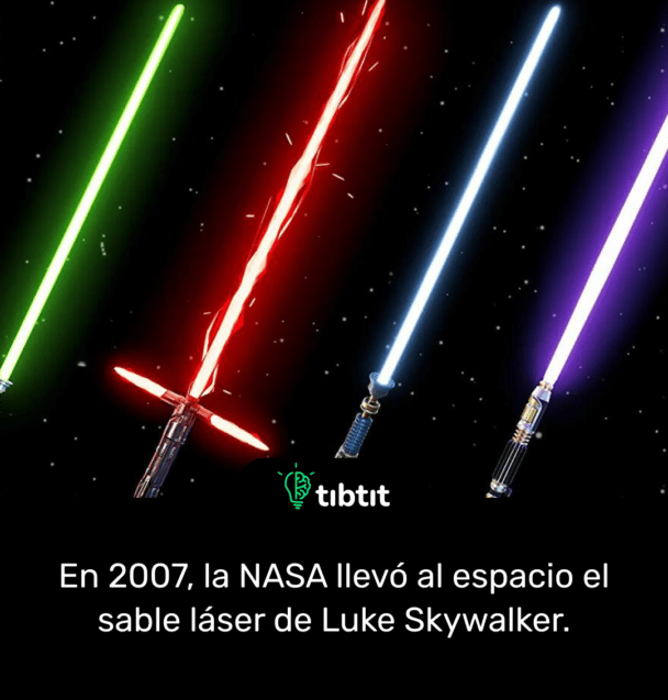 En 2007, la NASA llevó al espacio el sable láser de Luke Skywalker.