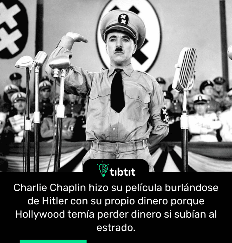 Charlie Chaplin hizo su película burlándose de Hitler con su propio dinero porque Hollywood temía perder dinero si subían al estrado.