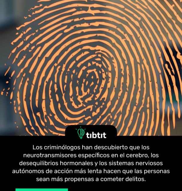 Los criminólogos han descubierto que los neurotransmisores específicos en el cerebro, los desequilibrios hormonales y los sistemas nerviosos autónomos de acción más lenta hacen que las personas sean más propensas a cometer delitos.