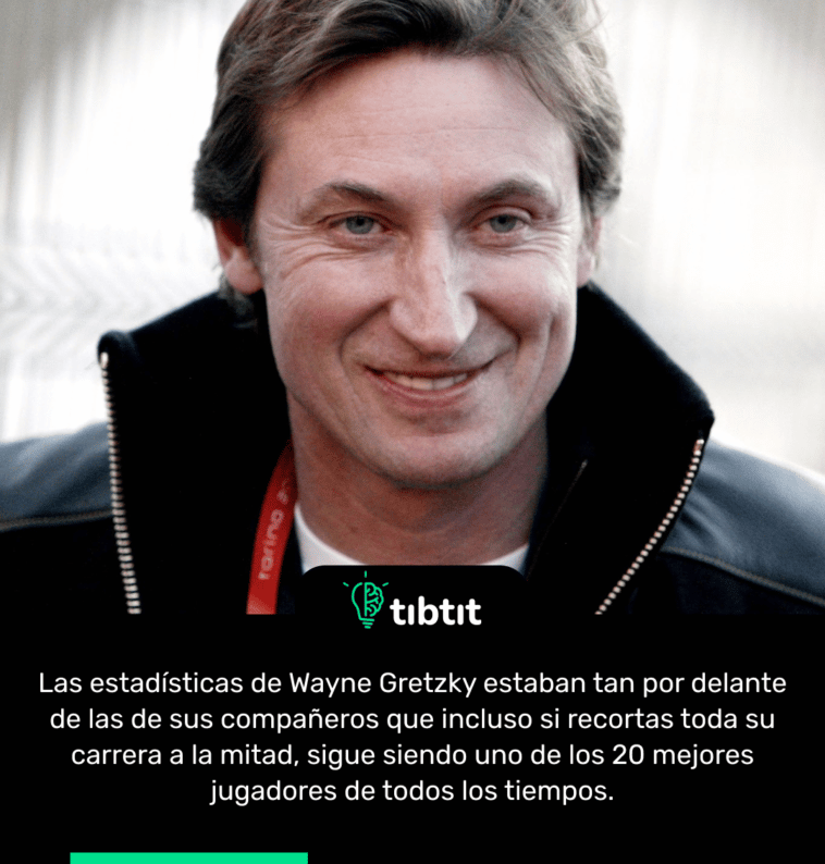 Las estadísticas de Wayne Gretzky estaban tan por delante de las de sus compañeros que incluso si recortas toda su carrera a la mitad, sigue siendo uno de los 20 mejores jugadores de todos los tiempos.