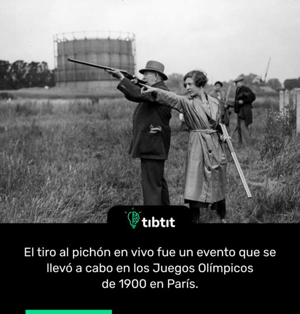 El tiro al pichón en vivo fue un evento que se llevó a cabo en los Juegos Olímpicos de 1900 en París.