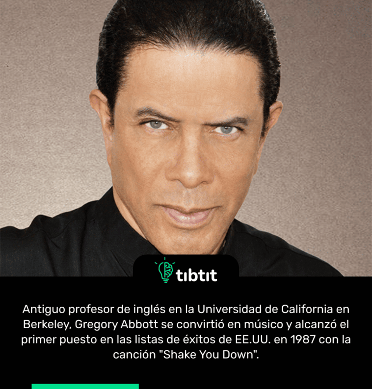 Antiguo profesor de inglés en la Universidad de California en Berkeley, Gregory Abbott se convirtió en músico y alcanzó el primer puesto en las listas de éxitos de EE.UU. en 1987 con la canción "Shake You Down".