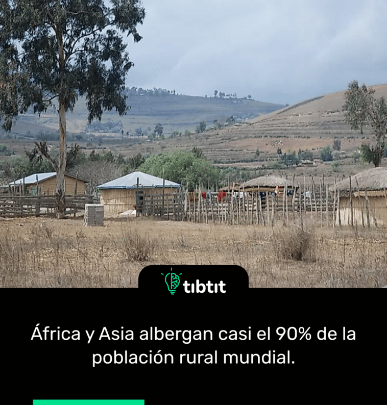 África y Asia albergan casi el 90% de la población rural mundial.