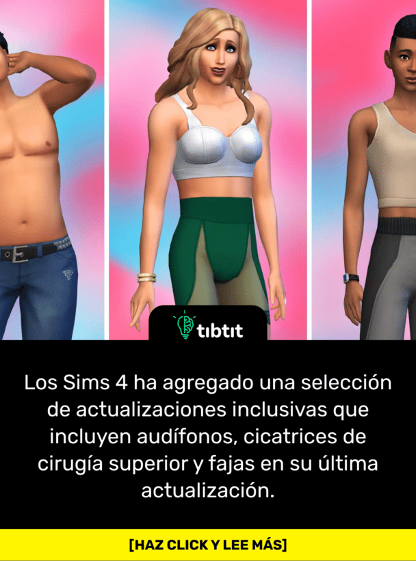 Los Sims 4 ha agregado una selección de actualizaciones inclusivas que incluyen audífonos, cicatrices de cirugía superior y fajas en su última actualización.