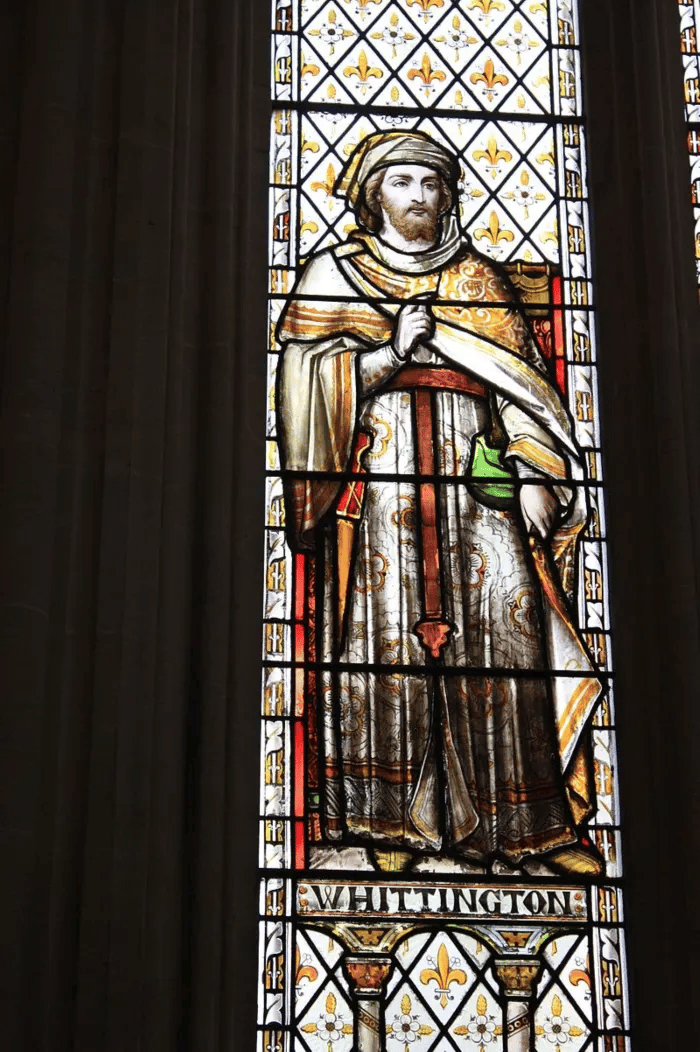 Vidriera de Dick Whittington en Guildhall, City de Londres.Stephen C. Dickson/Wikipedia CC4.0