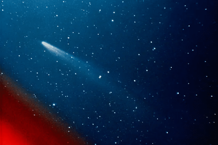 Fotografía del cometa Kohoutek tomada en enero de 1974.