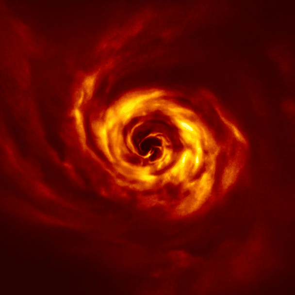 Una imagen real del nacimiento de un sistema estelar.