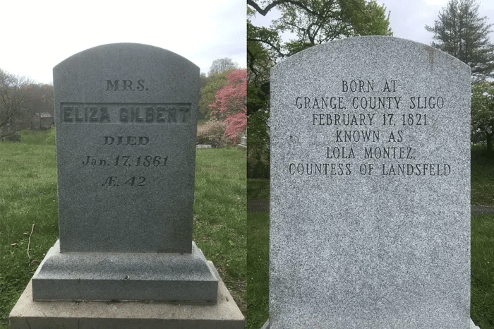 La lápida de Lola Montez (Sra. Eliza Gilbert) en Nueva York.Wikipedia/Theinfo CC4.0
