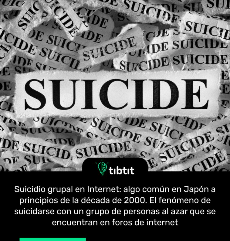 Suicidio grupal en Internet: algo común en Japón a principios de la década de 2000. El fenómeno de suicidarse con un grupo de personas al azar que se encuentran en foros de internet