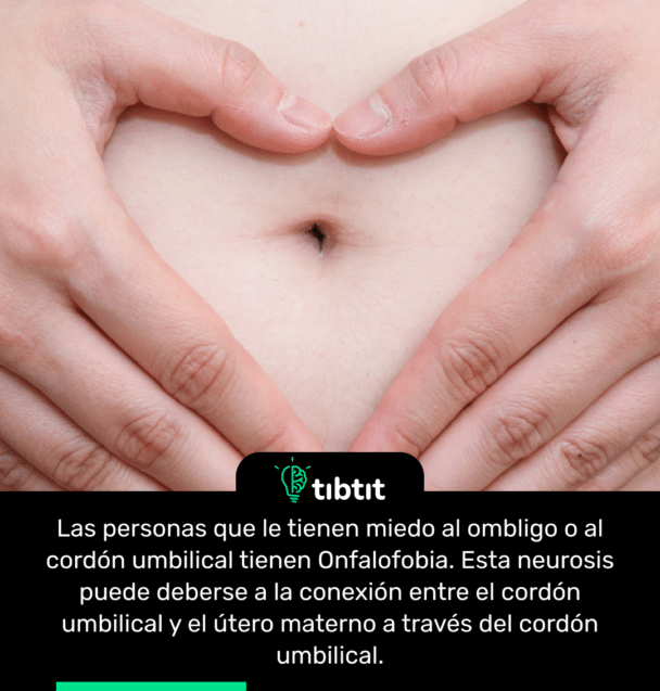 Las personas que le tienen miedo al ombligo o al cordón umbilical tienen Onfalofobia. Esta neurosis puede deberse a la conexión entre el cordón umbilical y el útero materno a través del cordón umbilical.