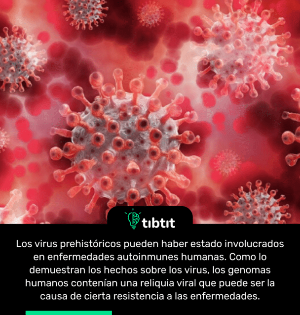 Los virus prehistóricos pueden haber estado involucrados en enfermedades autoinmunes humanas. Como lo demuestran los hechos sobre los virus, los genomas humanos contenían una reliquia viral que puede ser la causa de cierta resistencia a las enfermedades.