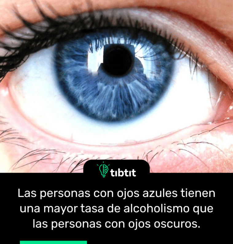 Las personas con ojos azules tienen una mayor tasa de alcoholismo que las personas con ojos oscuros.