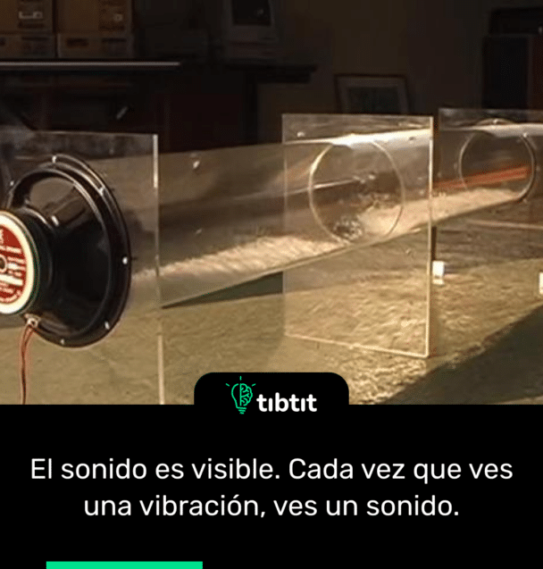 El sonido es visible. Cada vez que ves una vibración, ves un sonido.
