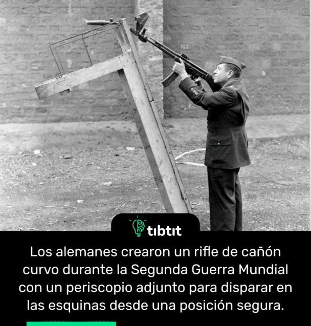 Los alemanes crearon un rifle de cañón curvo durante la Segunda Guerra Mundial con un periscopio adjunto para disparar en las esquinas desde una posición segura.