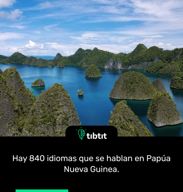 Hay 840 idiomas que se hablan en Papúa Nueva Guinea.