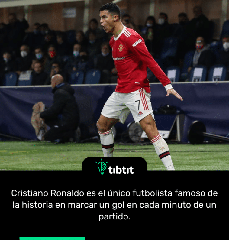Cristiano Ronaldo es el único futbolista famoso de la historia en marcar un gol en cada minuto de un partido.