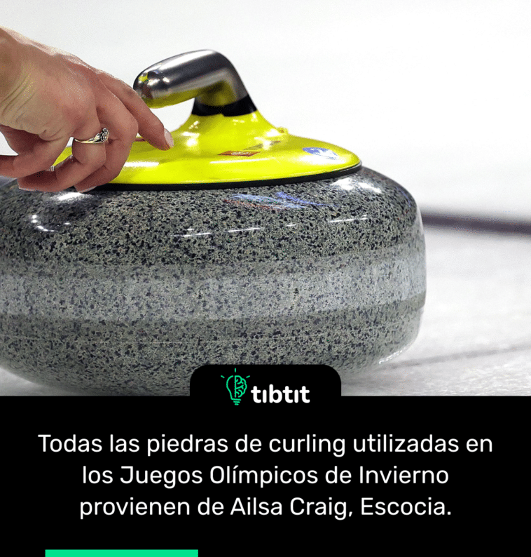 Todas las piedras de curling utilizadas en los Juegos Olímpicos de Invierno provienen de Ailsa Craig, Escocia.