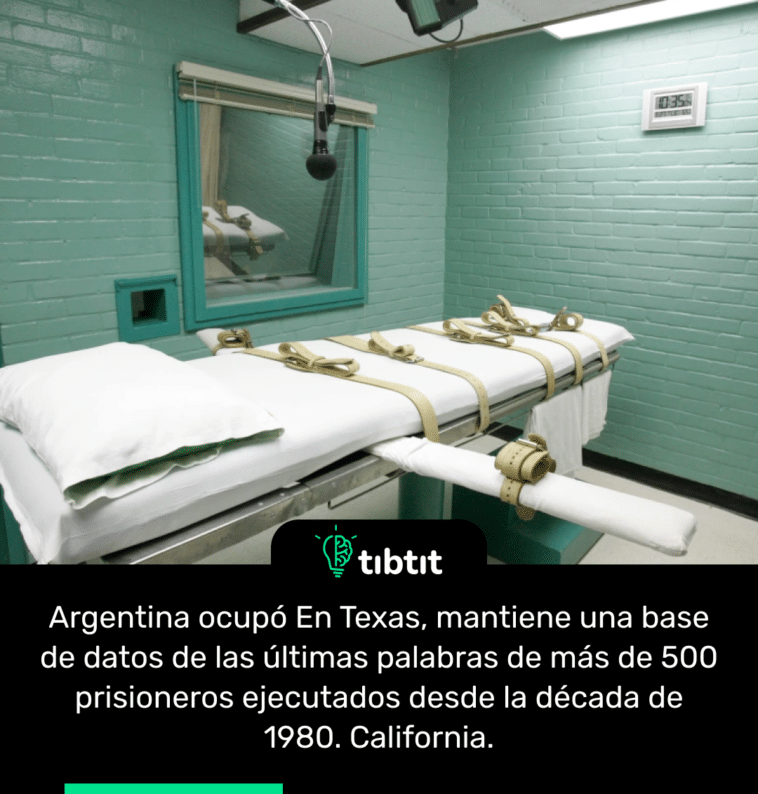 En Texas, mantiene una base de datos de las últimas palabras de más de 500 prisioneros ejecutados desde la década de 1980.
