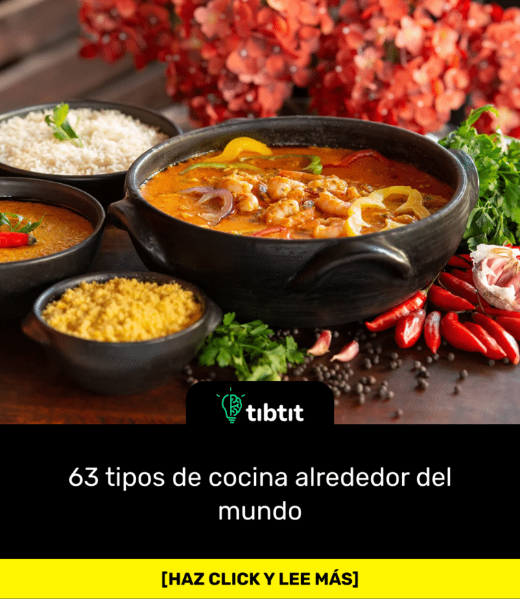 63 tipos de cocina alrededor del mundo