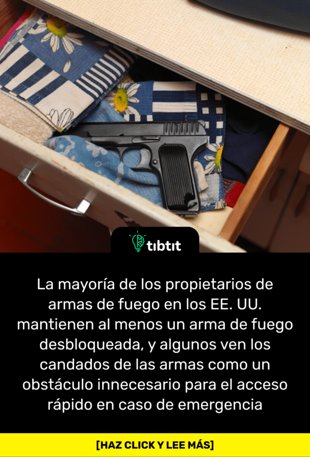 La mayoría de los propietarios de armas de fuego en los EE. UU. mantienen al menos un arma de fuego desbloqueada, y algunos ven los candados de las armas como un obstáculo innecesario para el acceso rápido en caso de emergencia