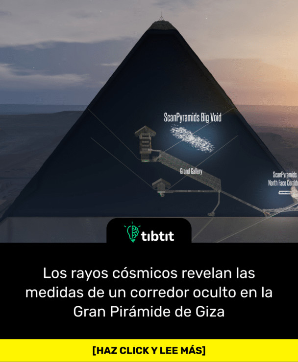 Los rayos cósmicos revelan las medidas de un corredor oculto en la Gran Pirámide de Giza