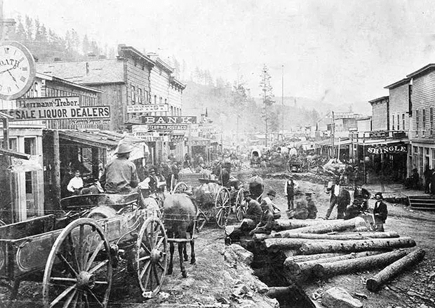 Calle principal de Deadwood, Dakota del Sur. (1876)