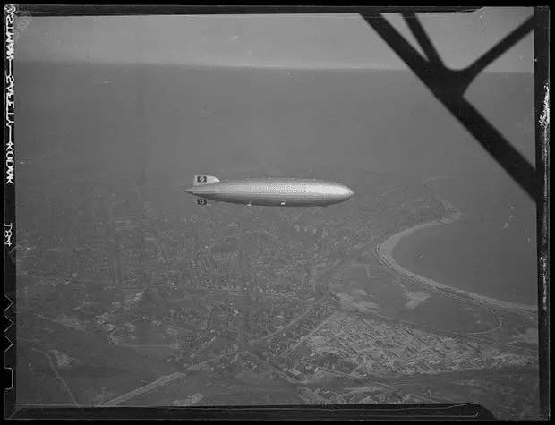 Hindenburg sobre el sur de Boston, 1936.