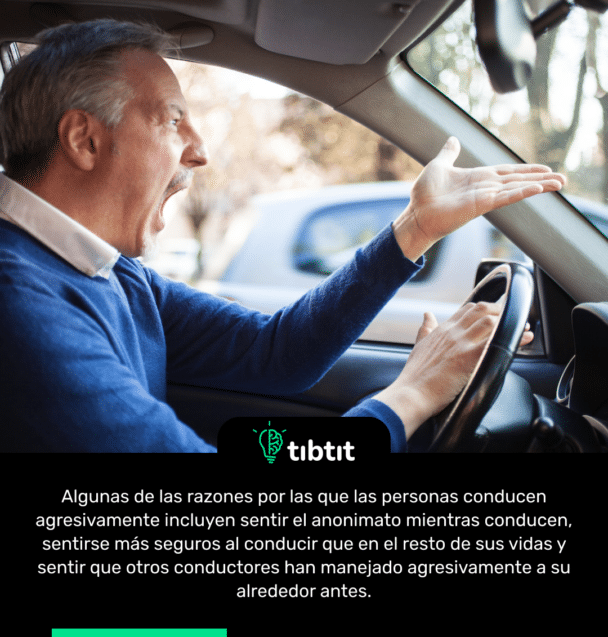 Algunas de las razones por las que las personas conducen agresivamente incluyen sentir el anonimato mientras conducen, sentirse más seguros al conducir que en el resto de sus vidas y sentir que otros conductores han manejado agresivamente a su alrededor antes.