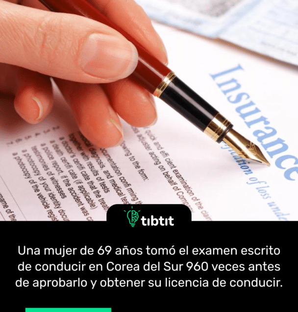Una mujer de 69 años tomó el examen escrito de conducir en Corea del Sur 960 veces antes de aprobarlo y obtener su licencia de conducir.