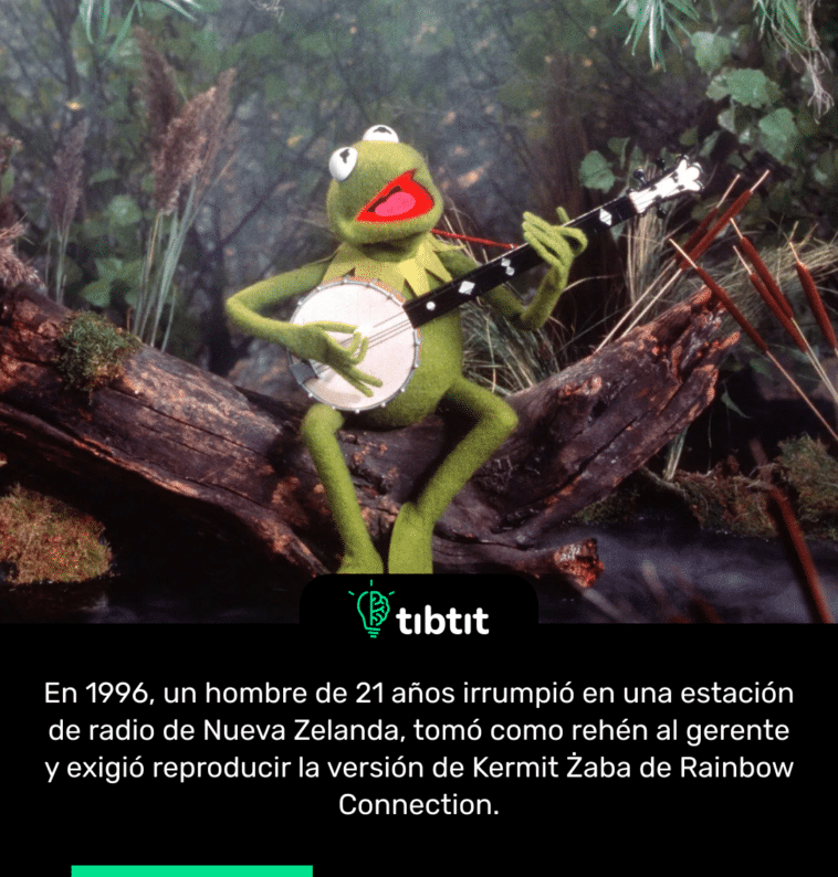 En 1996, un hombre de 21 años irrumpió en una estación de radio de Nueva Zelanda, tomó como rehén al gerente y exigió reproducir la versión de Kermit Żaba de Rainbow Connection.