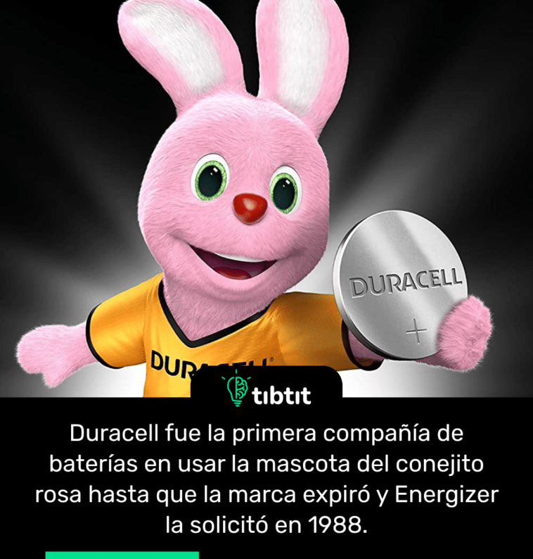 Duracell fue la primera compañía de baterías en usar la mascota del conejito rosa hasta que la marca expiró y Energizer la solicitó en 1988.