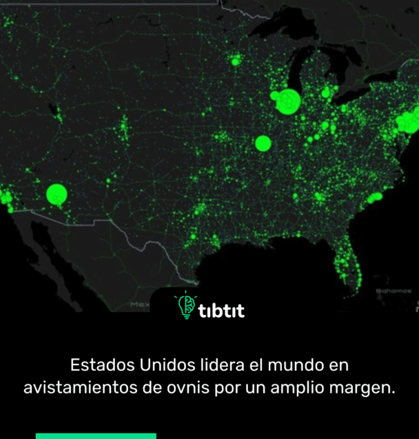 Estados Unidos lidera el mundo en avistamientos de ovnis por un amplio margen.