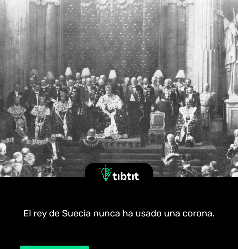 El rey de Suecia nunca ha usado una corona.