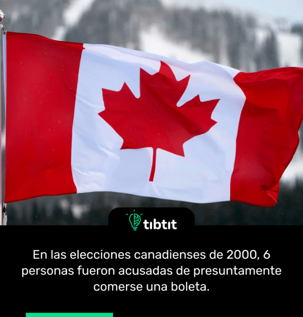 En las elecciones canadienses de 2000, 6 personas fueron acusadas de presuntamente comerse una boleta.