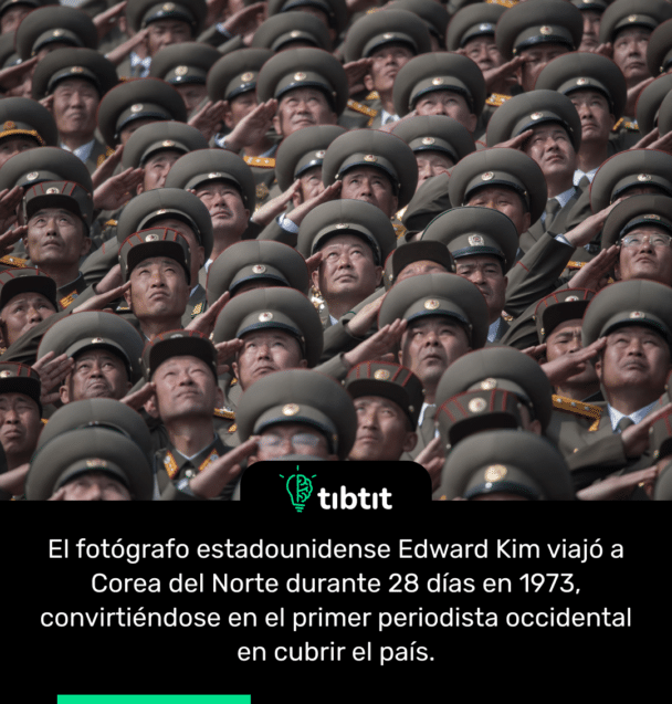 El fotógrafo estadounidense Edward Kim viajó a Corea del Norte durante 28 días en 1973, convirtiéndose en el primer periodista occidental en cubrir el país.