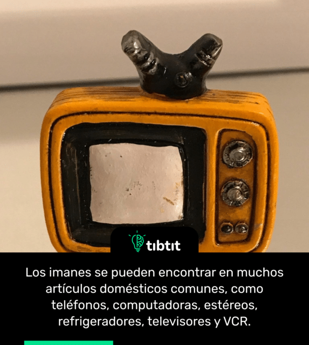 Los imanes se pueden encontrar en muchos artículos domésticos comunes, como teléfonos, computadoras, estéreos, refrigeradores, televisores y VCR.