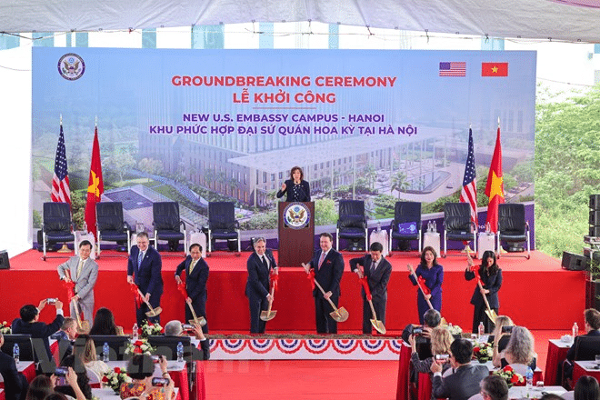 La embajada estadounidense más cara se está construyendo en Vietnam. Se proyecta que costará $ 1.2 mil millones.