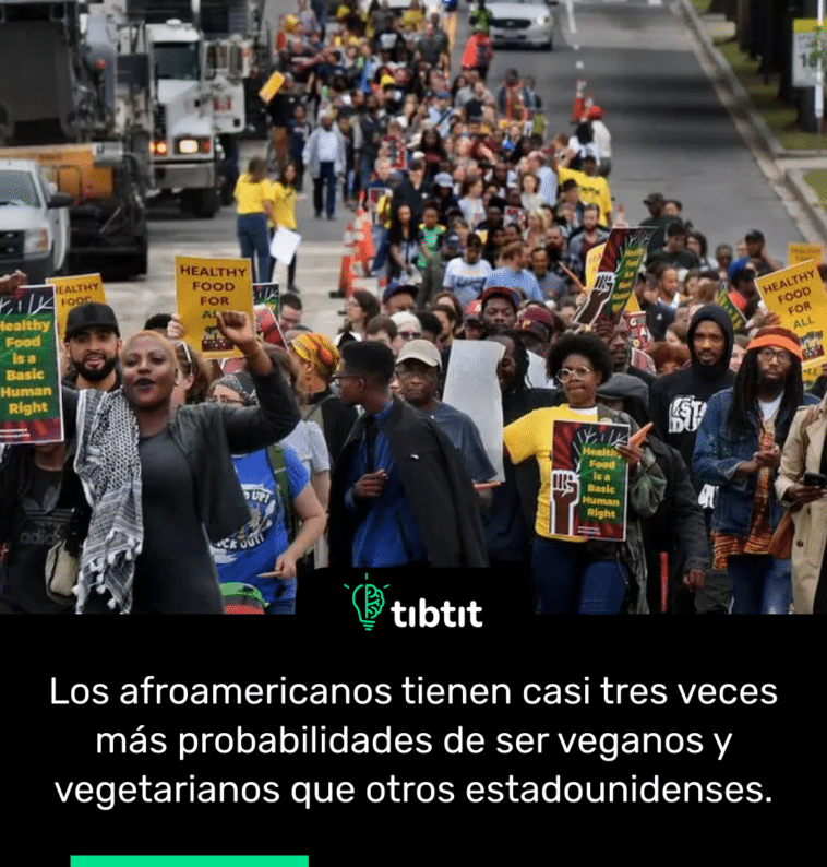 Los afroamericanos tienen casi tres veces más probabilidades de ser veganos y vegetarianos que otros estadounidenses.