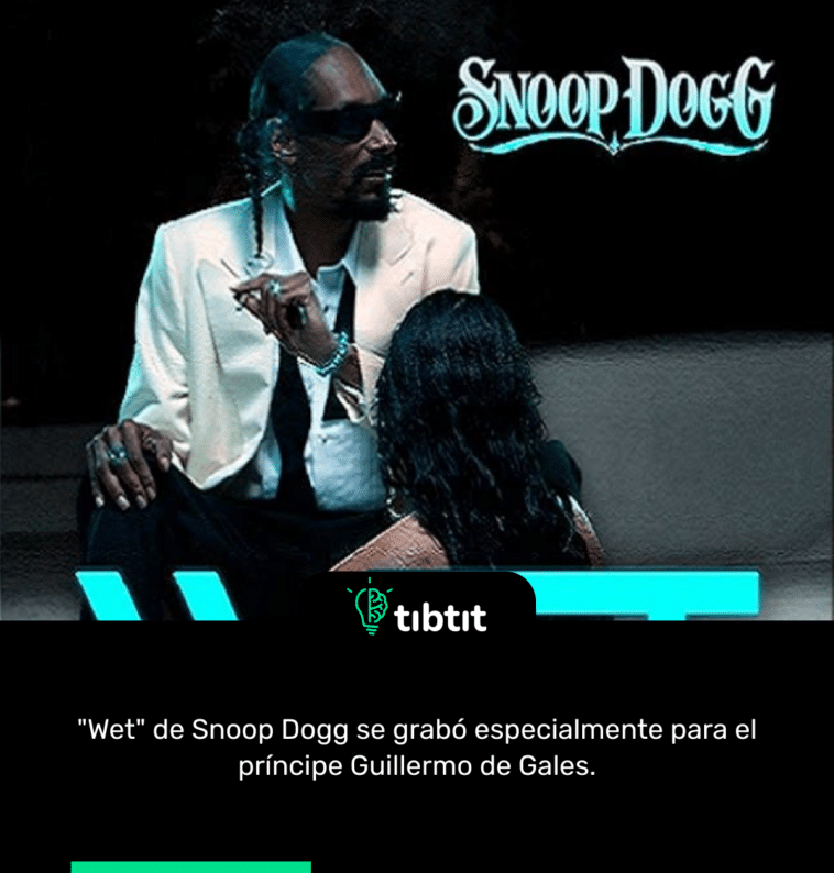 "Wet" de Snoop Dogg se grabó especialmente para el príncipe Guillermo de Gales.